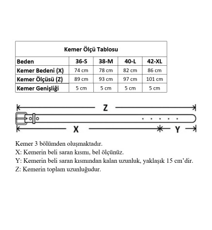 Paçuli Kadın Deris Görünümlü Kemer 20049