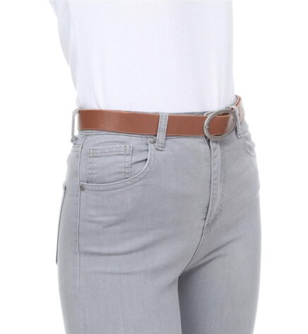 Paçuli Kadın Oval Eskitme Tokalı Kemer K-ss20037