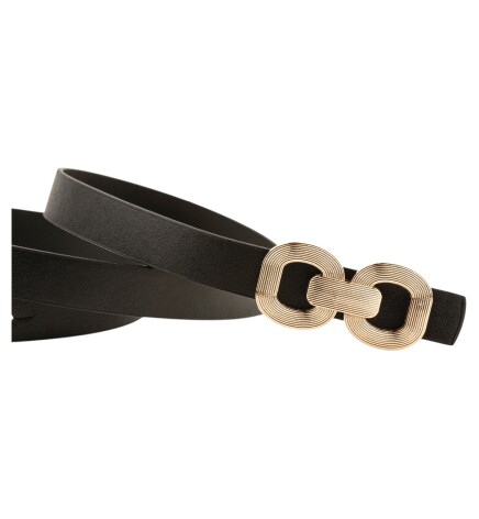 Paçuli Moda Bağ Tokalı İkili set siyah_taba Kadın Kemeri