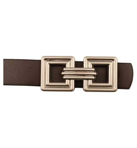 Paçuli Moda Çift Kare Tokalı 4 Lü Set  Kadın Kemer