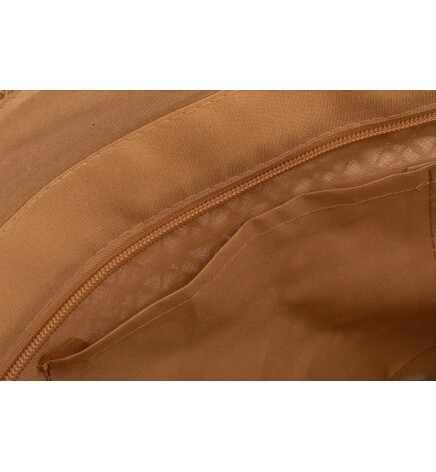 Paçuli Moda Çizgili Hasır Plaj Çantası