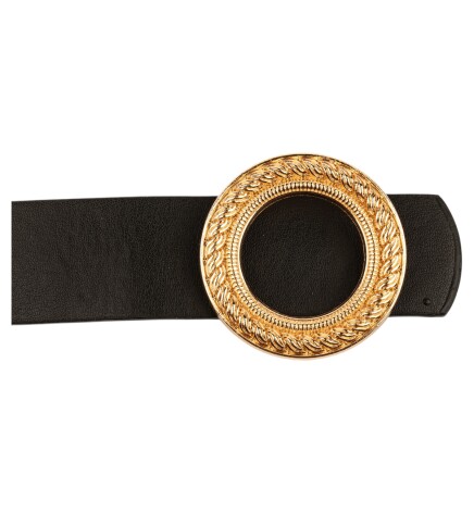 Paçuli Moda Desenli Halka Tokalı İkili Set Siyah_Taba Kadın Kemeri