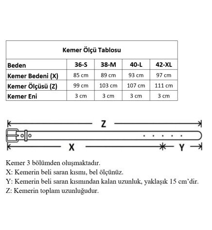 Paçuli Moda Desenli Halka Tokalı İkili Set Siyah_Taba Kadın Kemeri