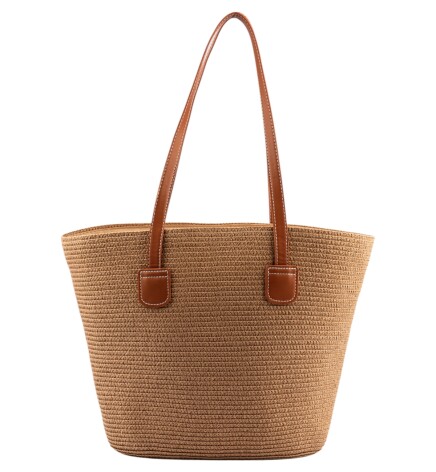 Paçuli Moda Hasır Örme Plaj Çantası