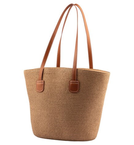 Paçuli Moda Hasır Örme Plaj Çantası