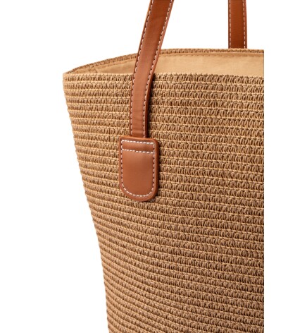 Paçuli Moda Hasır Örme Plaj Çantası