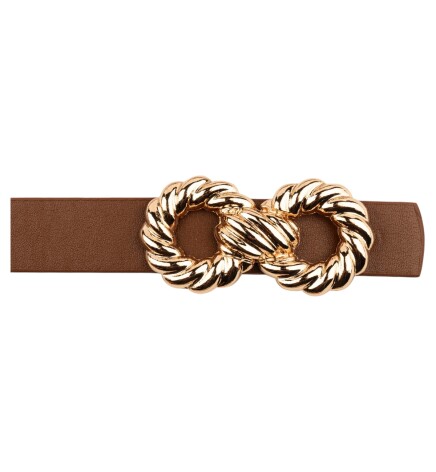 Paçuli Moda Kadın Çift Halka Tokalı Siyah_Kahverengi_Taba_Bej Kemer