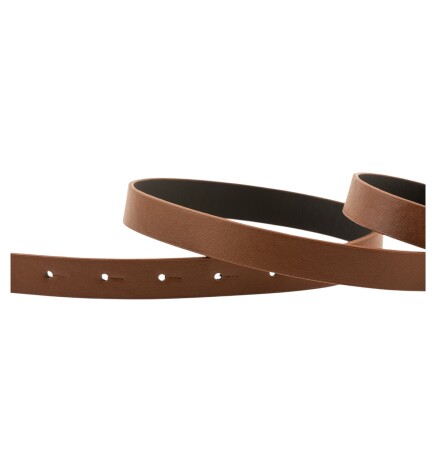 Paçuli Moda Kadın Çift Halka Tokalı Taba  Kemer