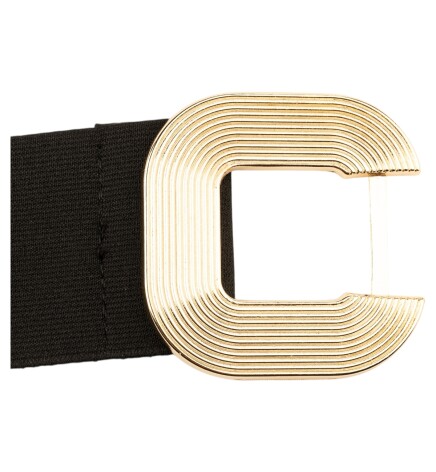 Paçuli Moda Kadın Çizgili Tokalı Lastikli Kemer 20101