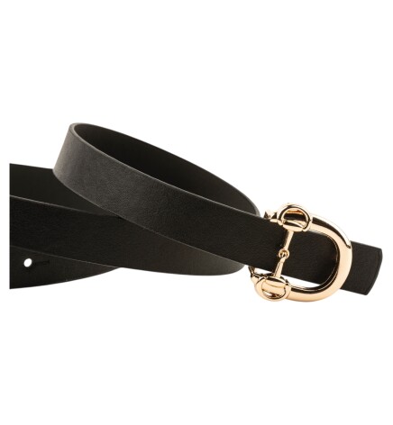 Paçuli Moda Kadın Modern D Tokalı Siyah_Taba Kemer