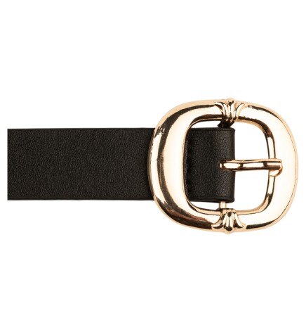 Paçuli Moda Kalın Kare Tokalı İkili Set Siyah_Taba Kadın Kemeri