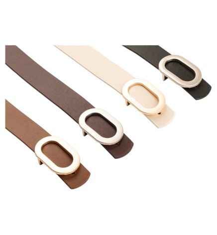 Paçuli Moda Kalın Oval Tokalı 4lü Set Kadın Kemeri