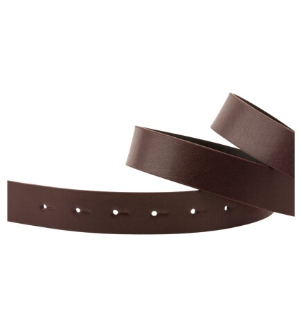 Paçuli Moda Kalın Oval Tokalı İkili Set Kahverengi_Bej Kadın Kemeri