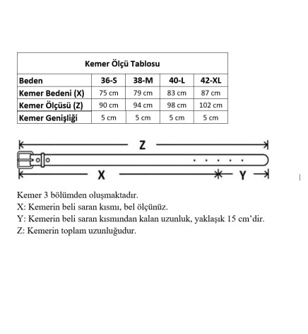 Paçuli Moda Kare Tokalı Kemer
