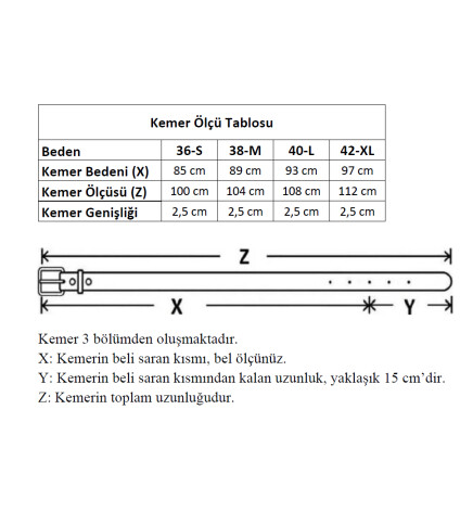 Paçuli Moda Pimli C Tokalı Kadın Kemeri