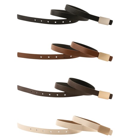 Paçuli Moda Sade Kare Tokalı 4lü Set Kadın Kemeri