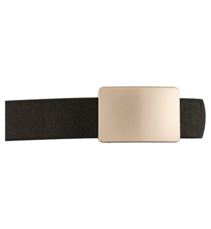 Paçuli Moda Sade Kare Tokalı siyah Kadın Kemeri