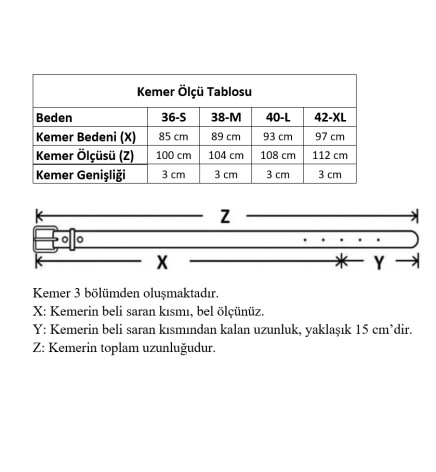 Paçuli Moda Siyah Tokalı Kemer FK1613