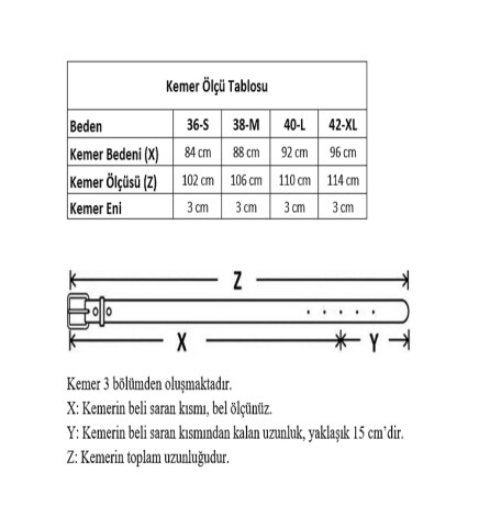 Paçuli Moda Yılan Desen Pimli Tokalı 2li Kadın Kemeri 20143