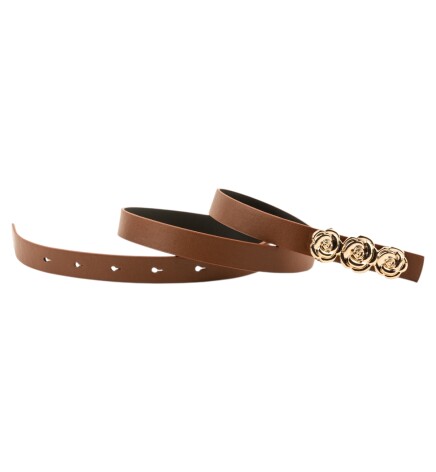 Paçuli Moda GÜL Tokalı Taba Kadın Kemeri