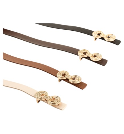 Paçuli Moda İnce Düğüm Tokalı 4 Lü Set Kadın Kemeri