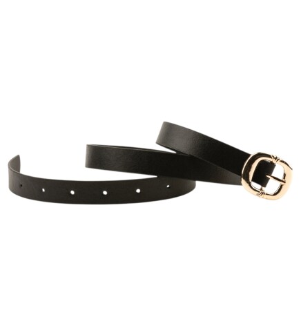 Paçuli Moda Kalın Kare Tokalı Siyah Kadın Kemeri