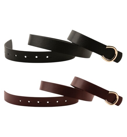 Paçuli Moda Pimli C Tokalı Bordo_siyah Kadın Kemeri